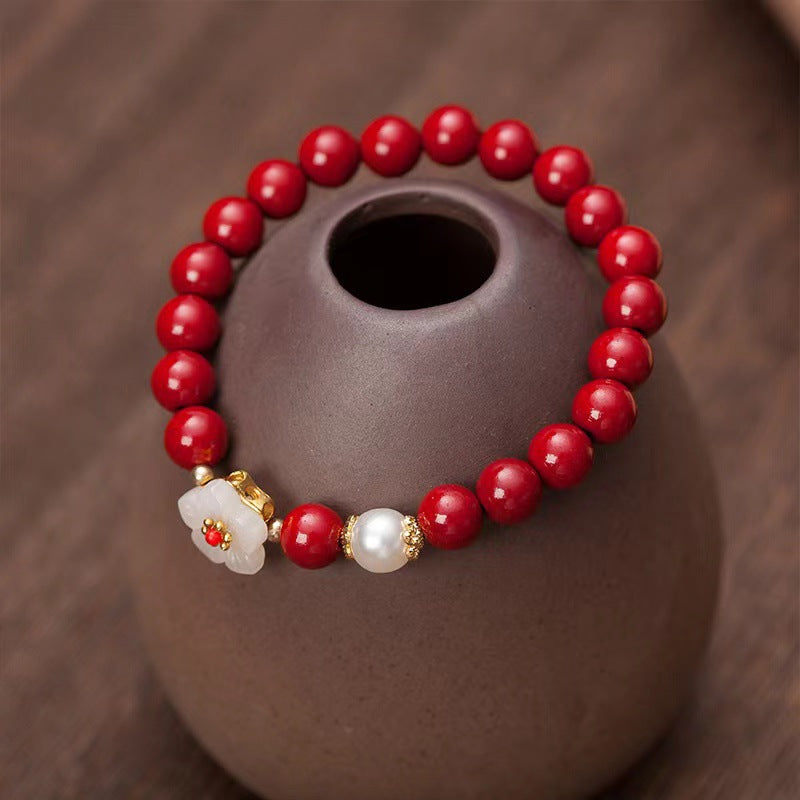 Cherry Blossom Beaded Bracelet