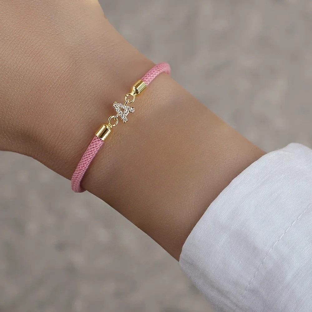 Initial Letter Charm Bracelet