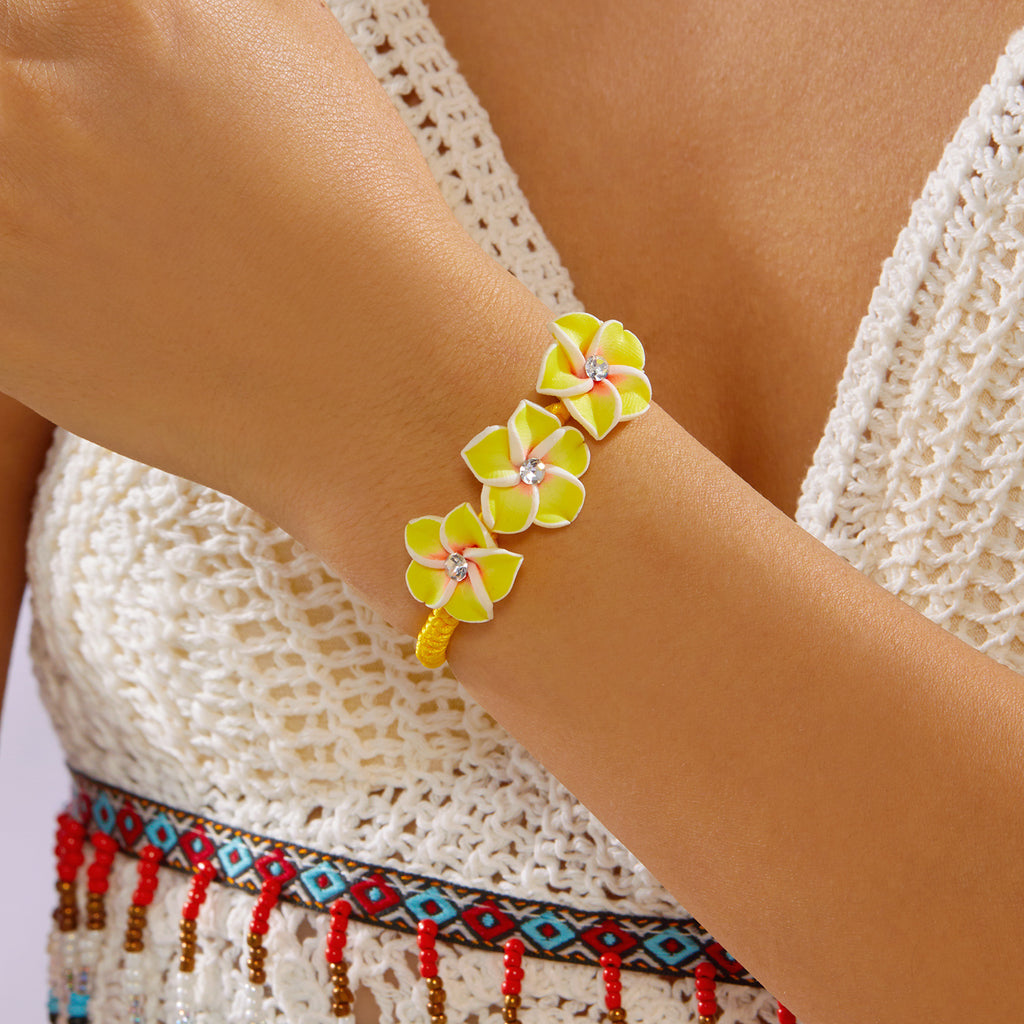 Bloom Beaded Flower Bracelet