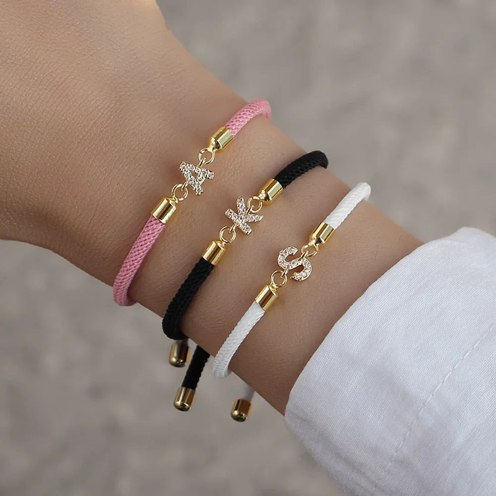 Initial Letter Charm Bracelet