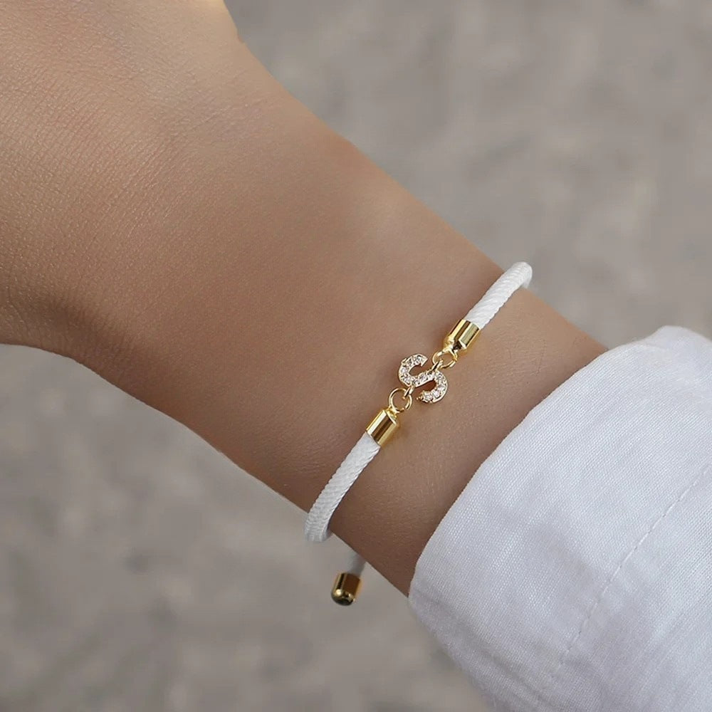 Initial Letter Charm Bracelet