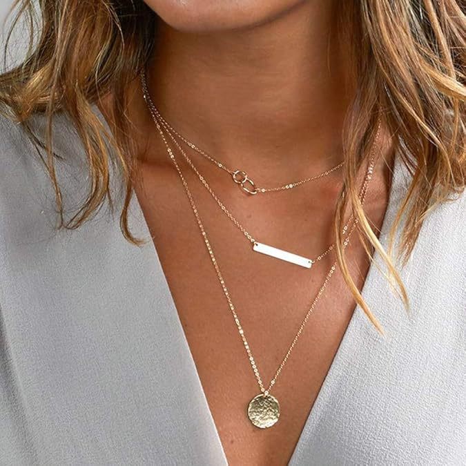 Cascade Layered Pendant Necklace
