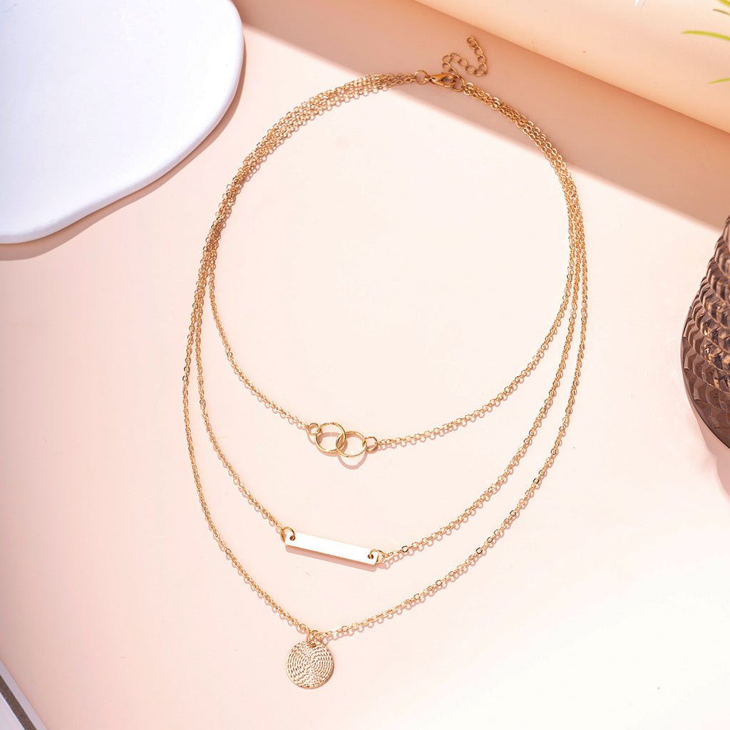 Cascade Layered Pendant Necklace