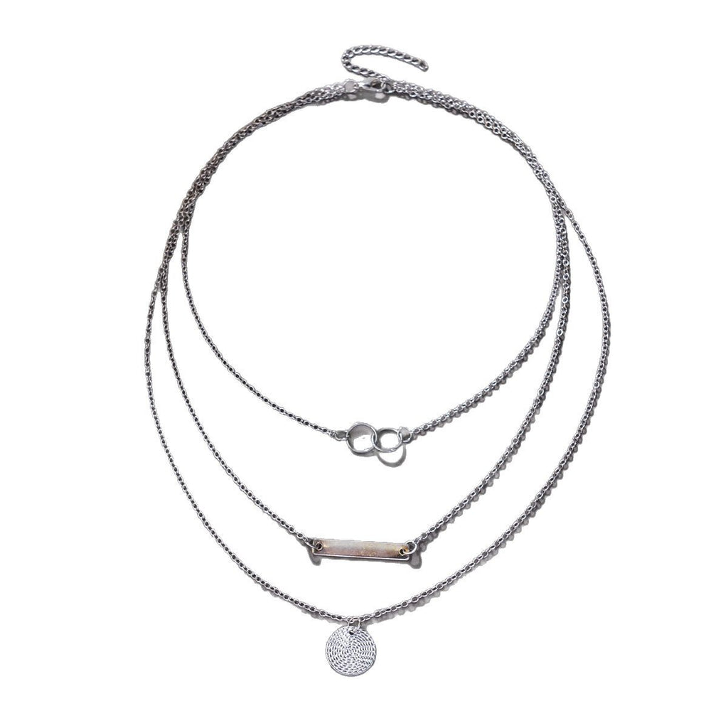 Cascade Layered Pendant Necklace