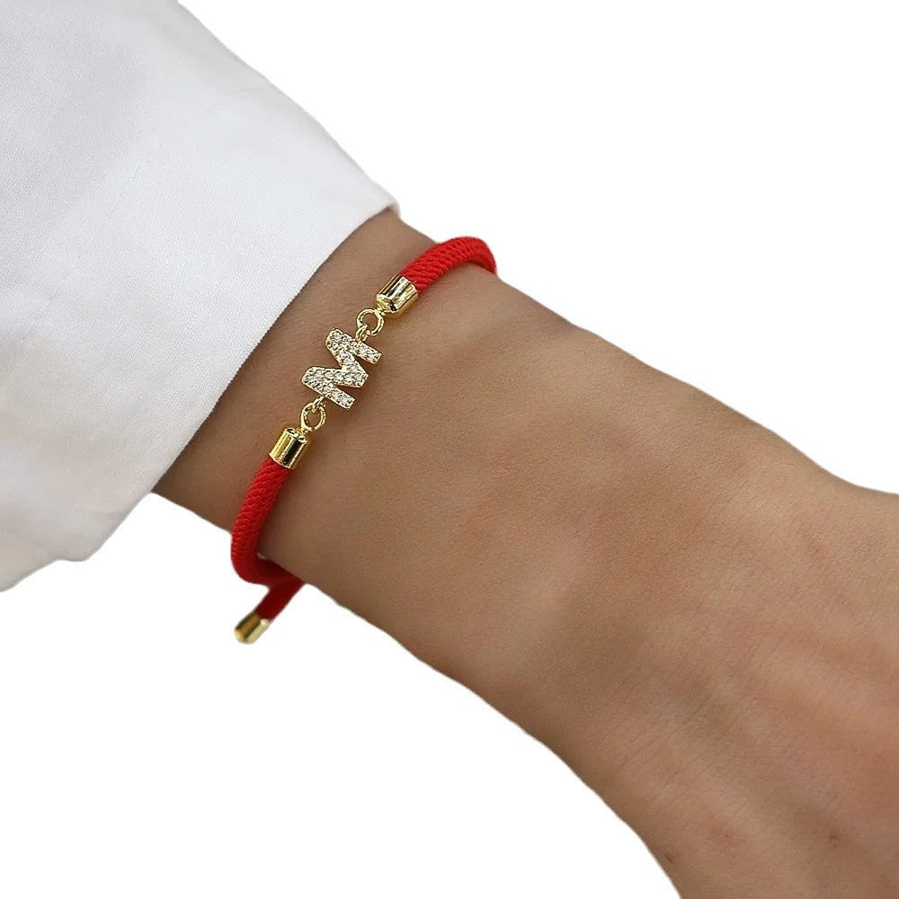 Initial Letter Charm Bracelet