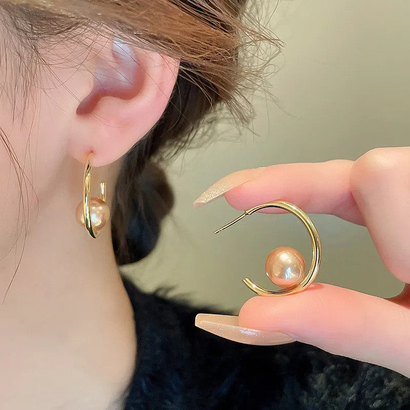 Eloise Pearl Hoop Earrings