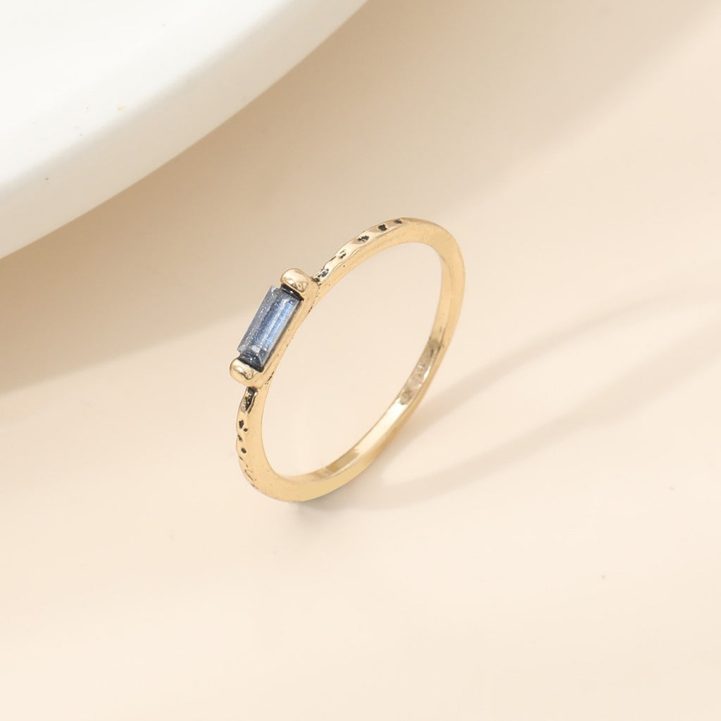 Celine Gold Zircon Solitaire Ring