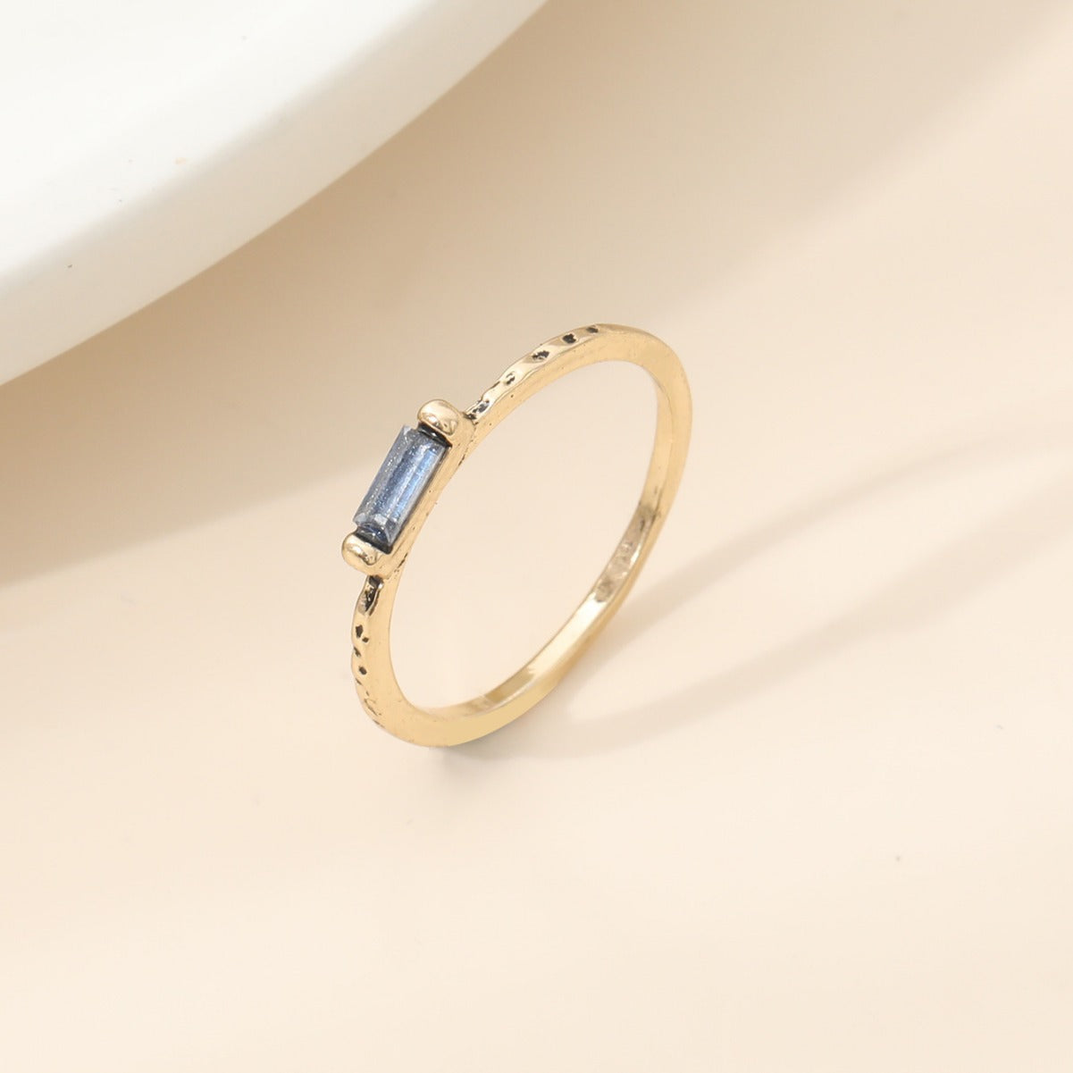 Celine Gold Zircon Solitaire Ring